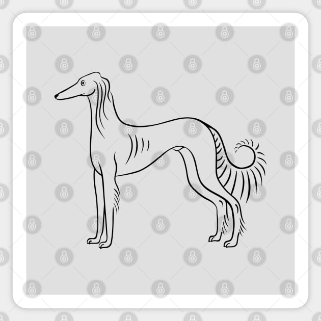 Standing Saluki Sticker by illucalliart